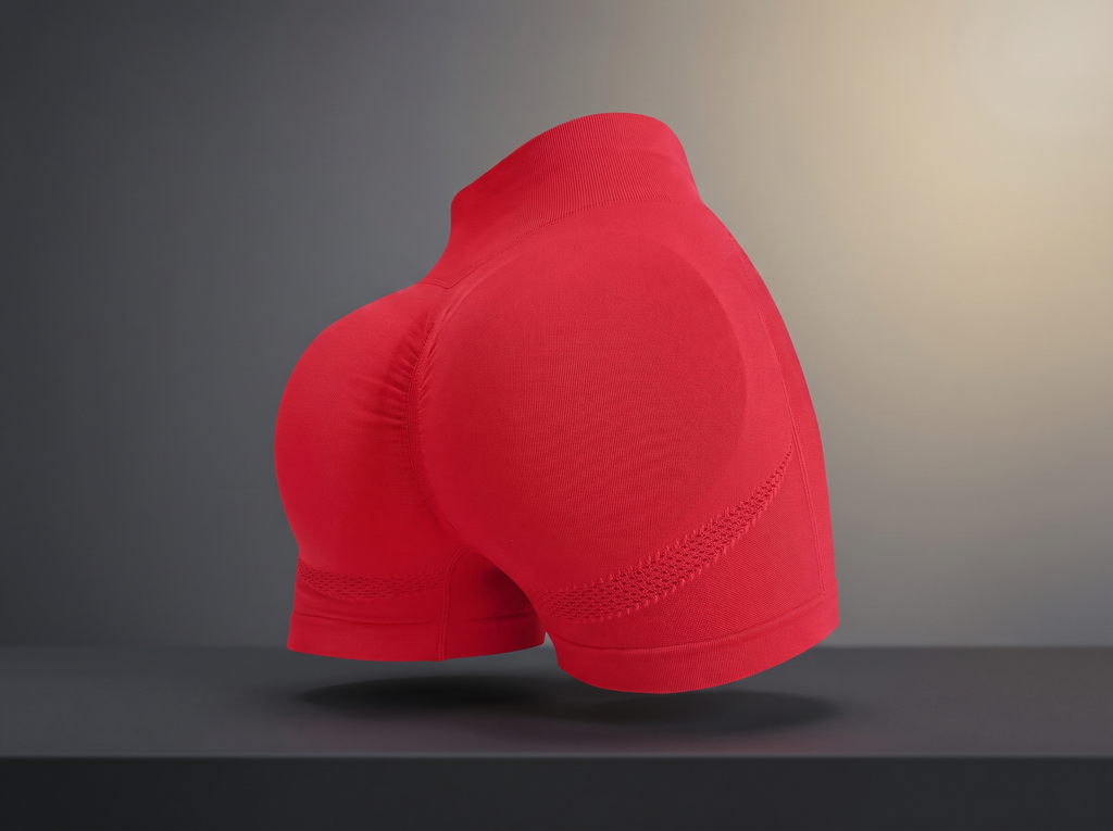 ForgeFit seamless gym shorts, red