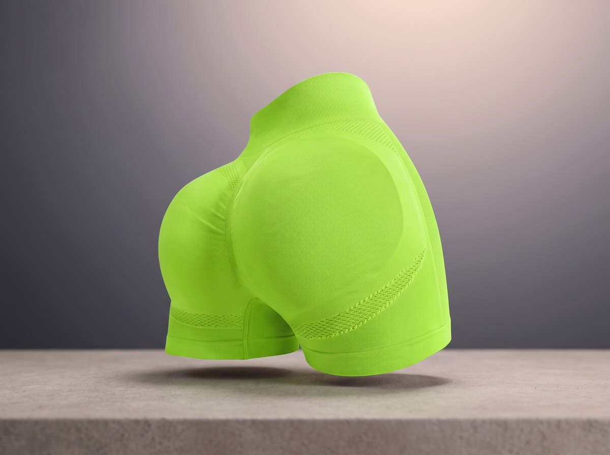 ForgeFit seamless gym shorts, lime